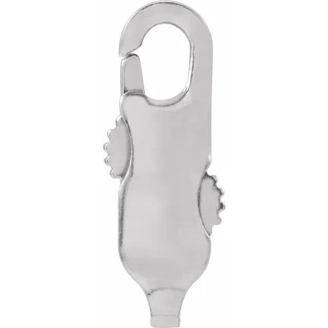 Double Push Lock Lobster Clasp in 925 Sterling Silver,