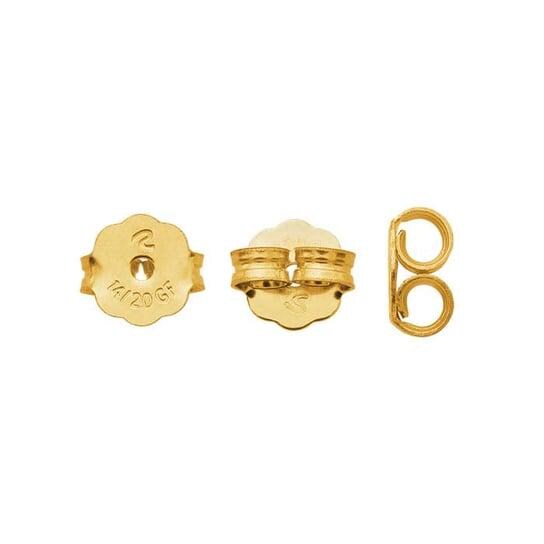 Yellow Gold-Filled 6mm Round Cabochon Beaded Post Earring Mounting, 4 setting sizes available