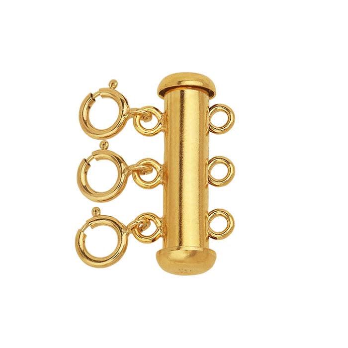 14/20 Yellow Gold-Filled Layering Clasp: 2-Strand Necklace Connector