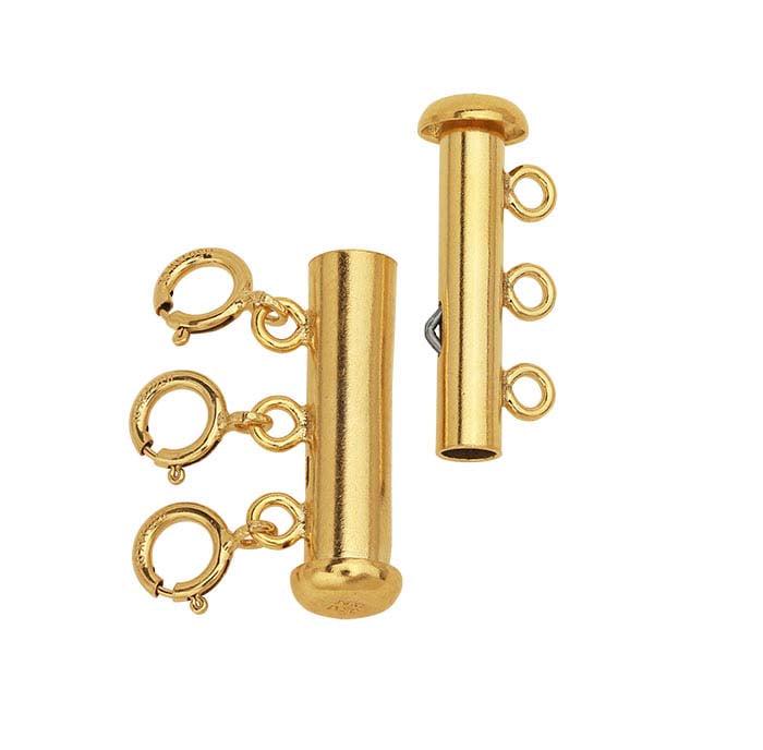 14/20 Yellow Gold-Filled Layering Clasp: 2-Strand Necklace Connector