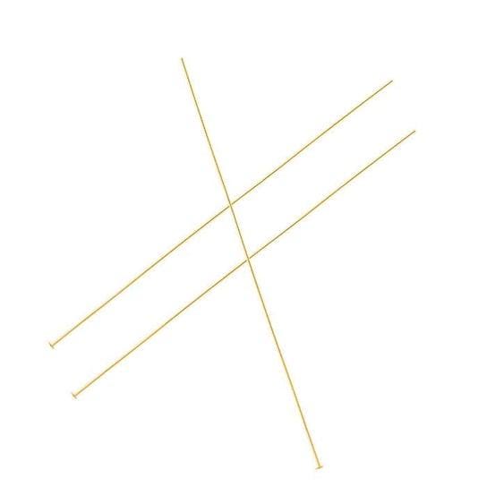 14k Yellow Gold-Filled Domed Head Pins (21 Gauge) - 10pcs