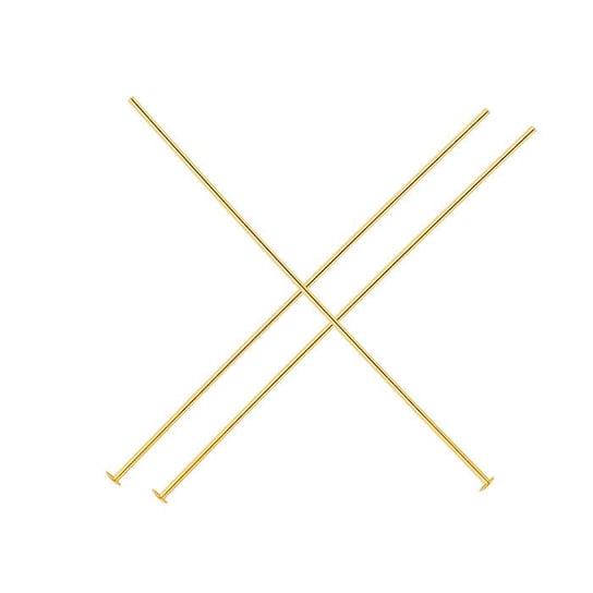 14k Yellow Gold-Filled Domed Head Pins (21 Gauge) - 10pcs