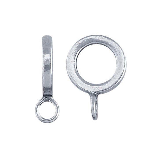 Sterling Silver Slide Pendant Bail with Ring