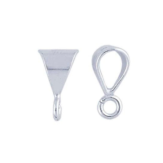 Sterling silver pendant bails with ring, choose your size