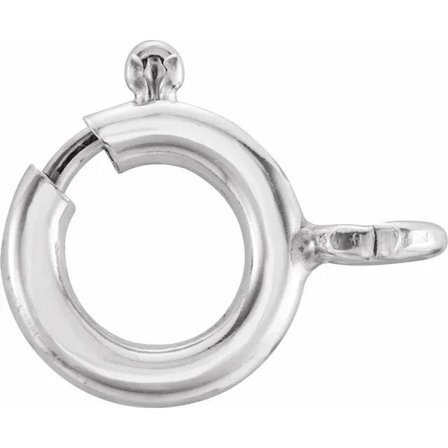 Spring Ring Clasp, choose your size , choose your metal in Sterling Silver, 14k yellow gold or 14k white gold
