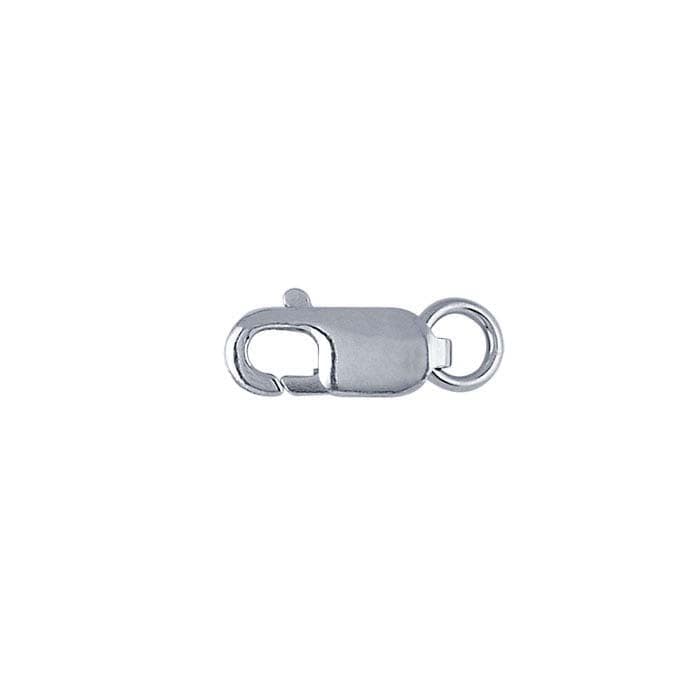 14K Yellow or White Gold Oval Lobster Clasp w/ Ring, choose your  size.