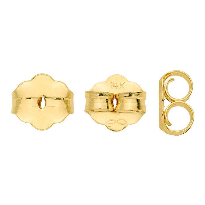 14K  Gold Friction Ear Nut Pair yellow or white gold