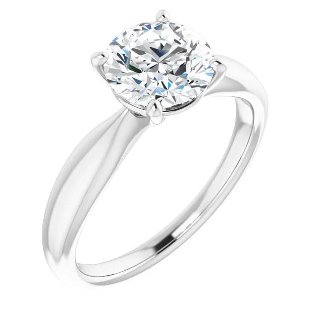 14K Gold 6.5mm Round Solitaire Ring Mounting