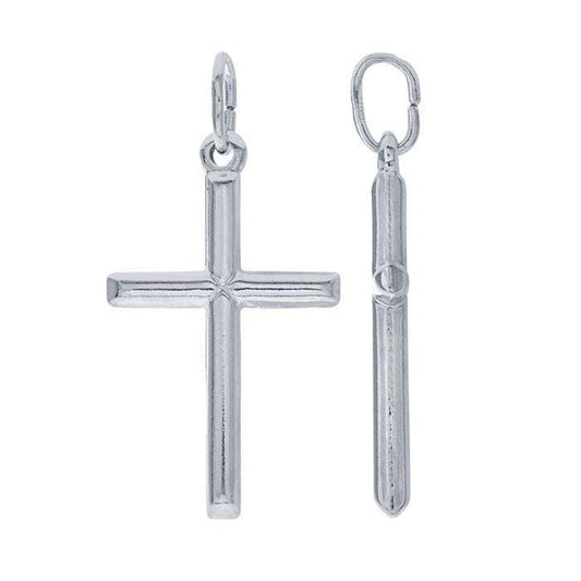 Sterling Silver Cross Pendant, 30 x 17mm