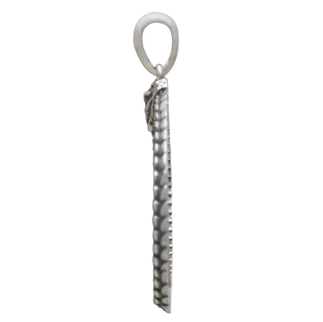 Sterling Silver Dragon Ouroboros Pendant 32x24mm