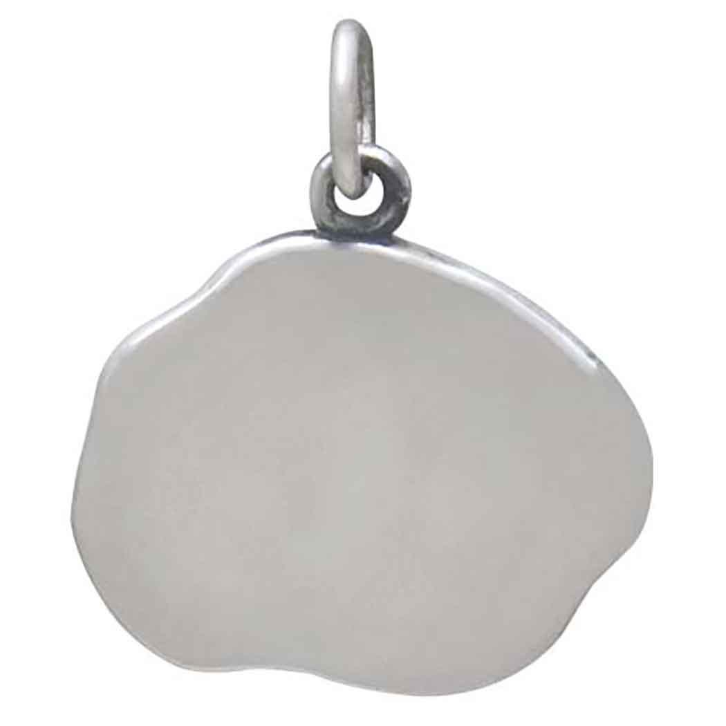 Sterling Silver Wax Seal Double Heart Charm 20x16mm