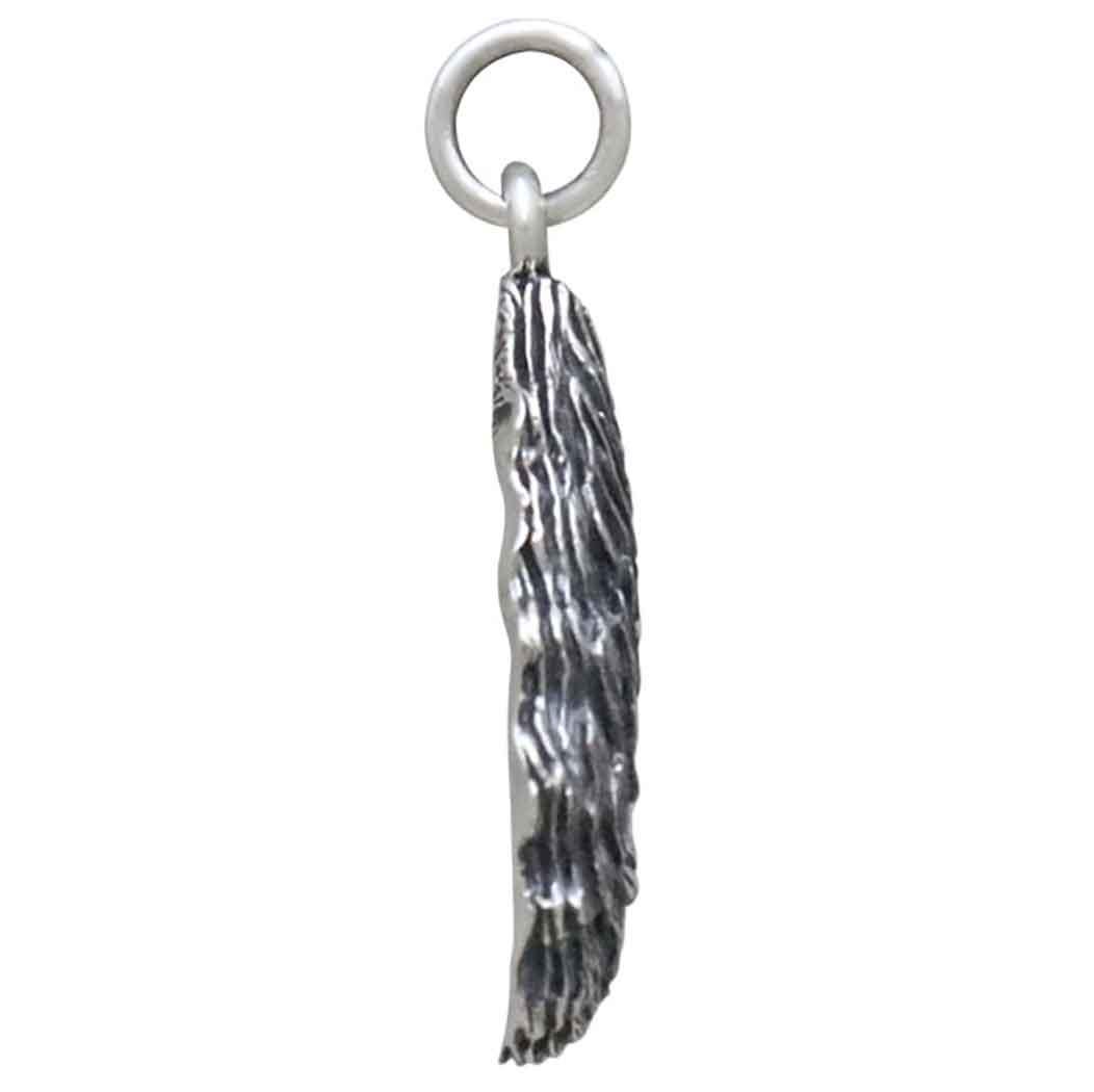 Sterling Silver Oyster Shell Charm 25x13mm