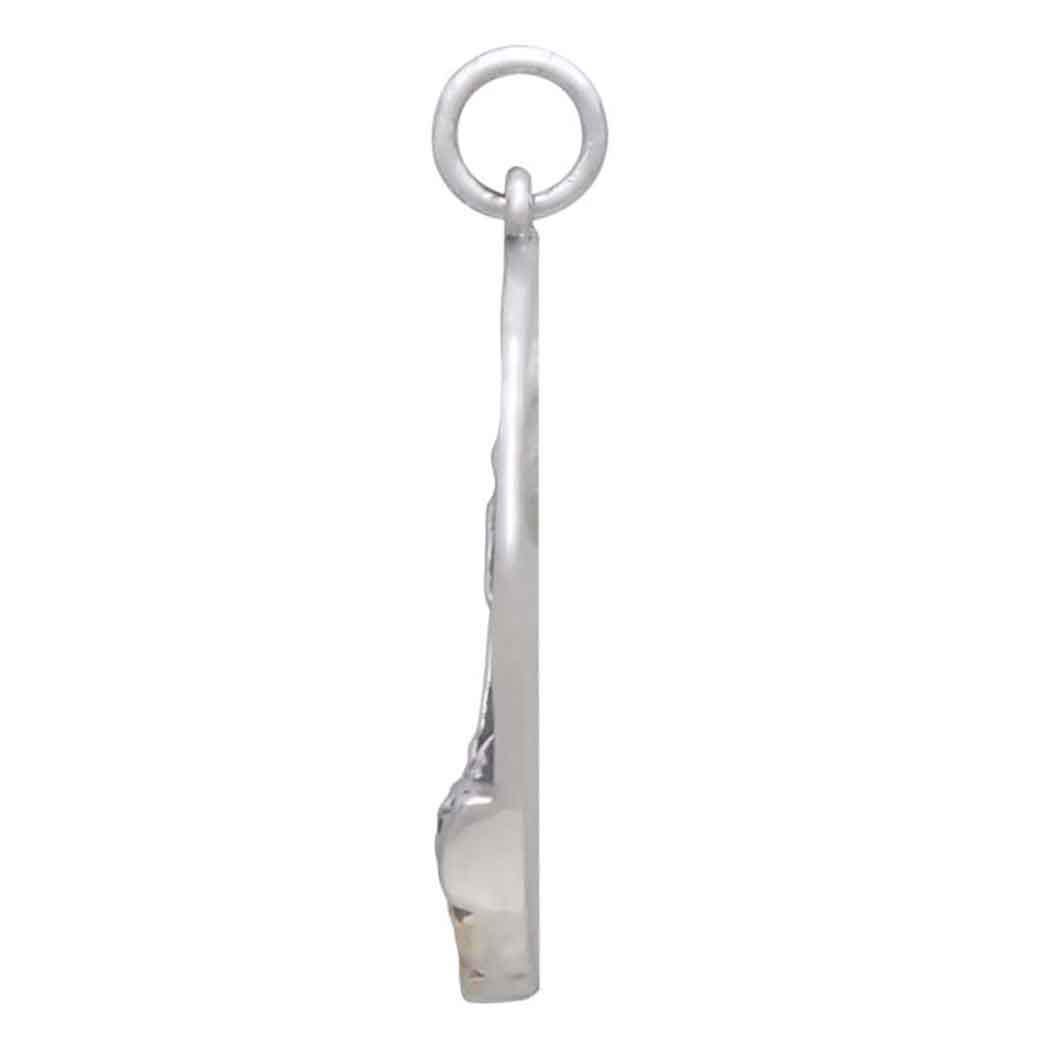 Sterling Silver Volcano Charm with Bronze Lava