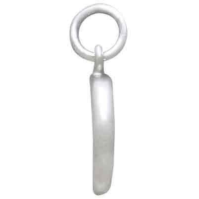 Sterling Silver Paw Print Wax Seal Charm 16x11mm