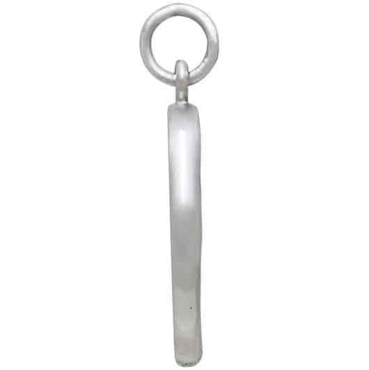 Sterling Silver Wax Seal North Star Charm 22x15mm