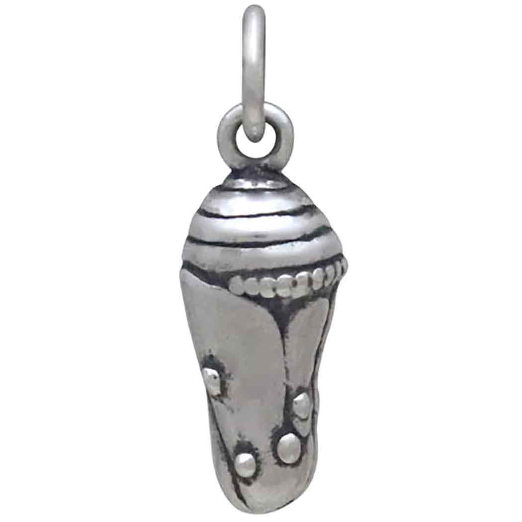 Sterling Silver Chrysalis Charm 18x6mm