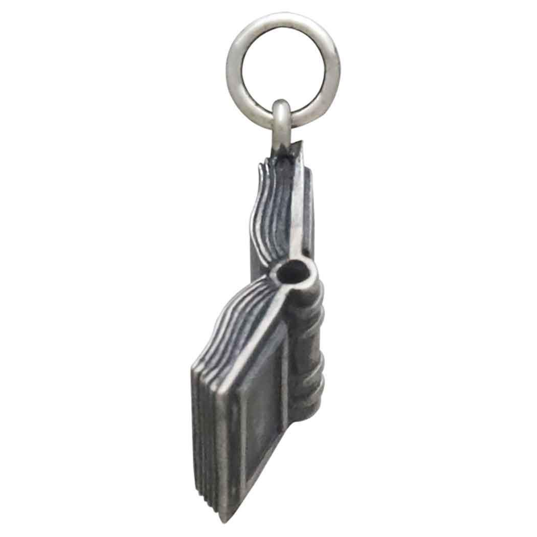 Sterling Silver Open Book Charm 23x13mm