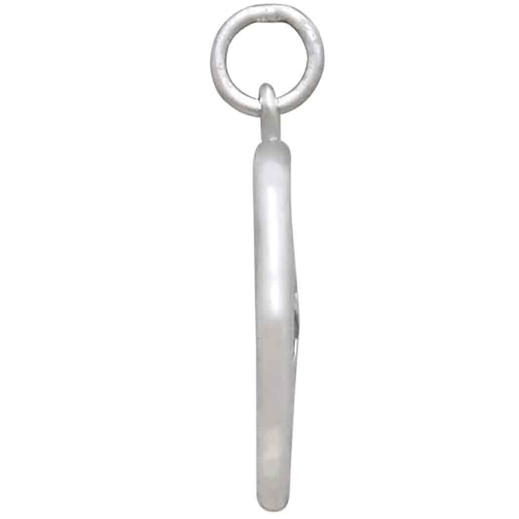 Sterling Silver Wax Seal Compass Charm 22x16mm