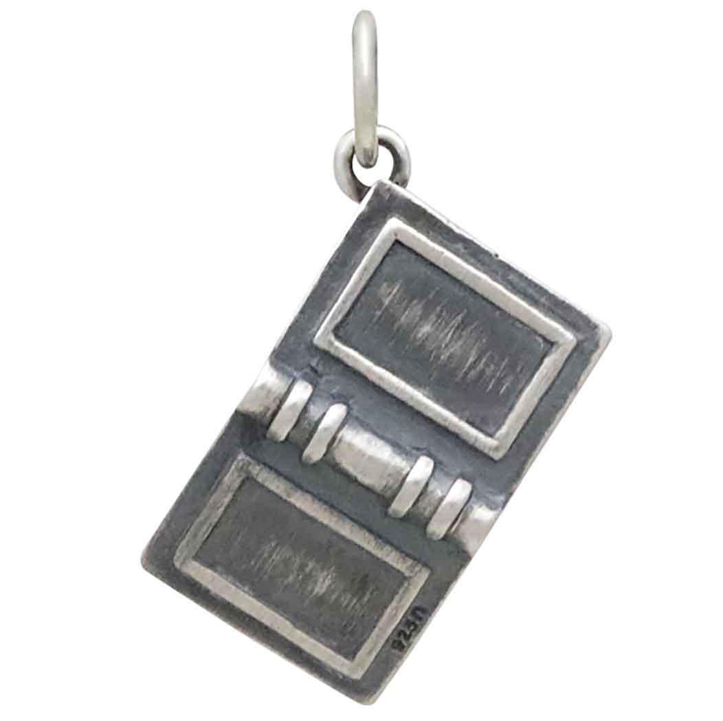 Sterling Silver Open Book Charm 23x13mm
