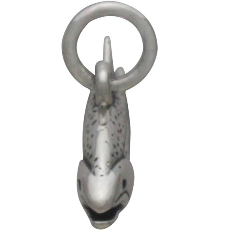 Sterling Silver Trout Charm - Fish Charm 11x20mm
