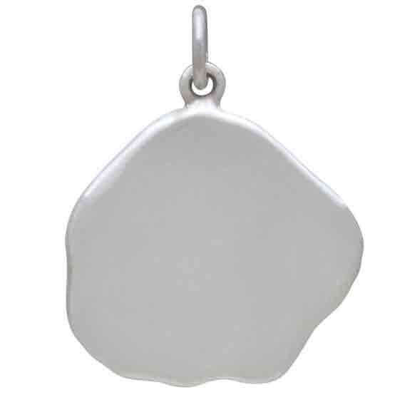 Sterling Silver Mountain Wax Seal Charm 23x19mm