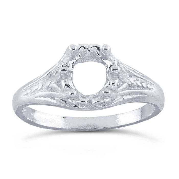 Oval Ring Mounting in 14K Yellow Gold or 925 Sterling Silver