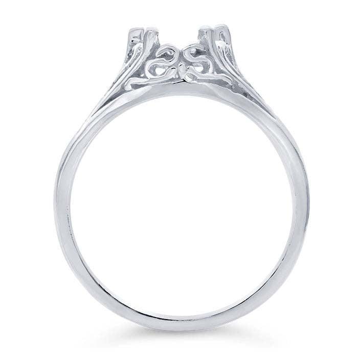 Oval Ring Mounting in 14K Yellow Gold or 925 Sterling Silver