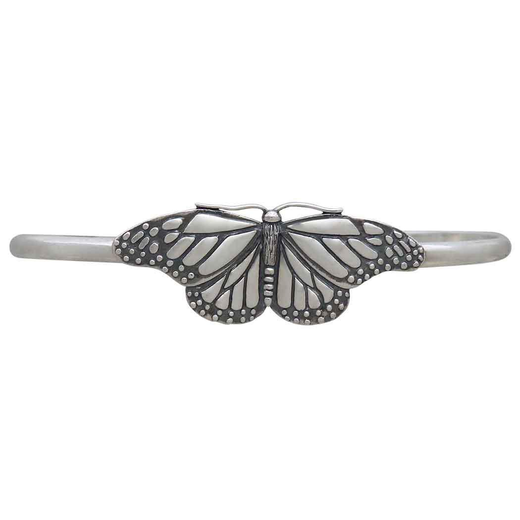 Sterling Silver Monarch Butterfly Cuff Bracelet