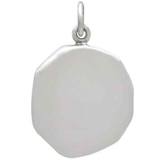 Sterling Silver Wax Seal North Star Charm 22x15mm