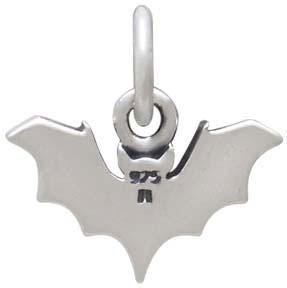 Sterling Silver Mini Bat Charm 12x12mm