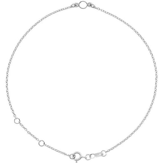 Sterling Silver 3 mm Round Bezel-Set 6 1/2-7 1/2" Bracelet Mounting