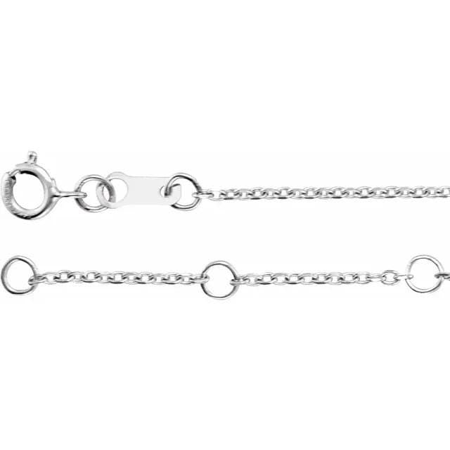 Sterling Silver 3 mm Round Bezel-Set 6 1/2-7 1/2" Bracelet Mounting