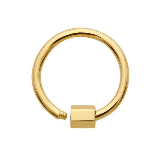 10K Yellow Gold Oval or Round Carabiner Clasp: 16.8mm Screw Lock