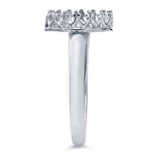 Sterling Silver  Round Gallery Wire Bezel Ring Mounting,