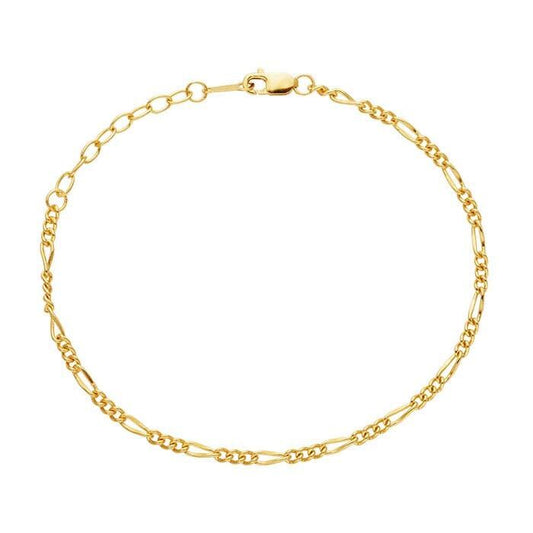 14/20 Yellow Gold-Filled 2.2mm Figaro Chain Bracelet