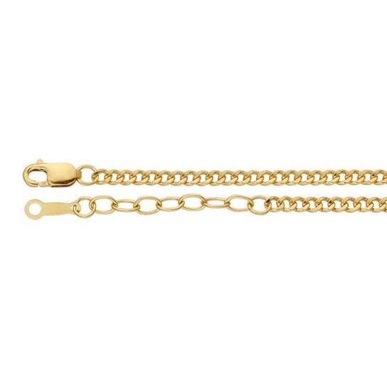 14/20 Yellow Gold-Filled Curb Chain Bracelet: Adjustable Fashion Style