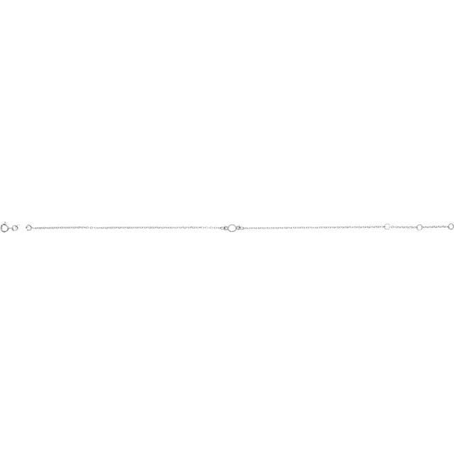 Sterling Silver 3 mm Round Bezel-Set 6 1/2-7 1/2" Bracelet Mounting