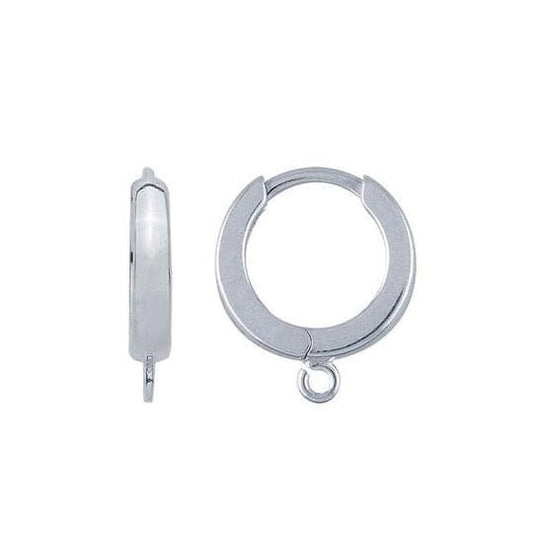 Sterling Silver Hoop Earrings with Open Ring, 12mm and 14mm available, sold in pairs