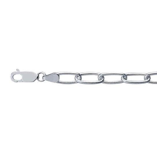 Sterling Silver 6.2mm Oval Link Chain Bracelet,  8 inch