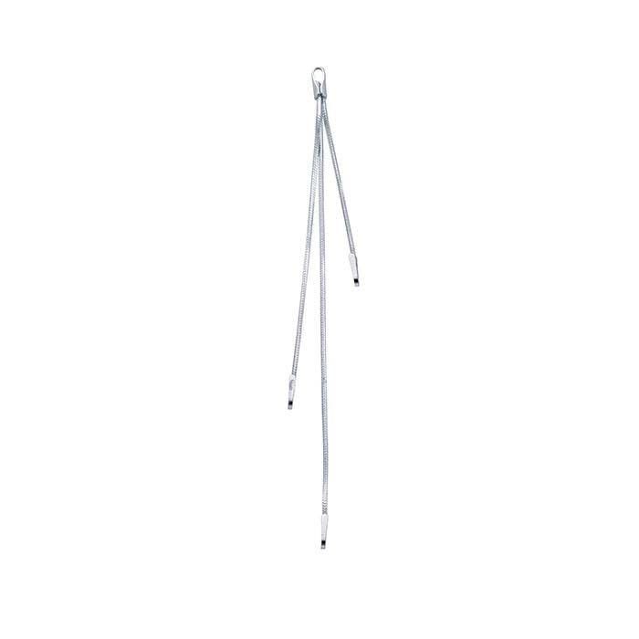 Sterling Silver 3-Strand Component with Closed Rings