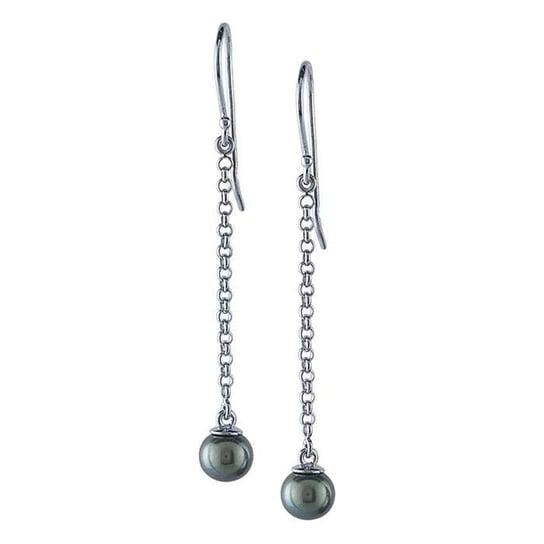Sterling Silver Pearl Ear Wire with Chain: 3.9mm Cup, DIY Jewelry