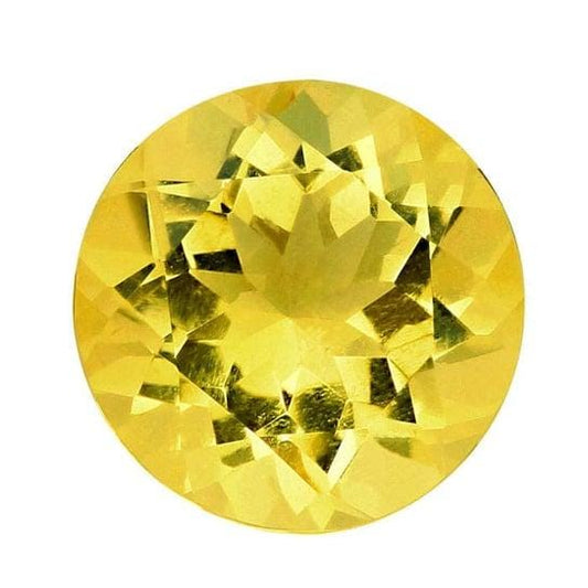 Yellow Citrine 5mm Round Faceted Gemstone, A-Grade