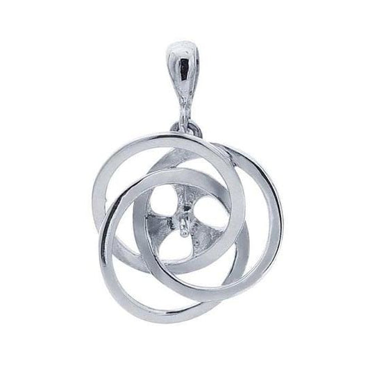 Sterling Silver Love-Knot Pearl Pendant Mounting