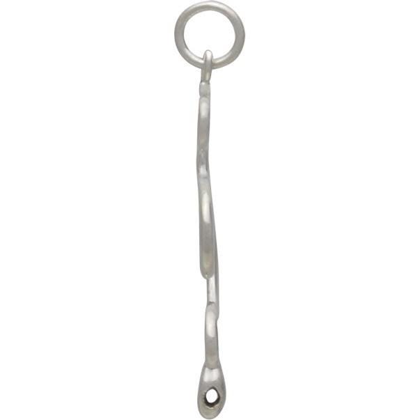 Sterling Silver Snake Pendant 37x20mm