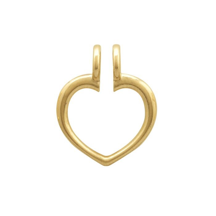 14K Yellow Gold Ring Keeper Pendant: Charm Holder