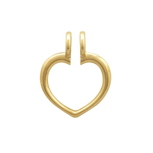 14K Yellow Gold Ring Keeper Pendant: Charm Holder