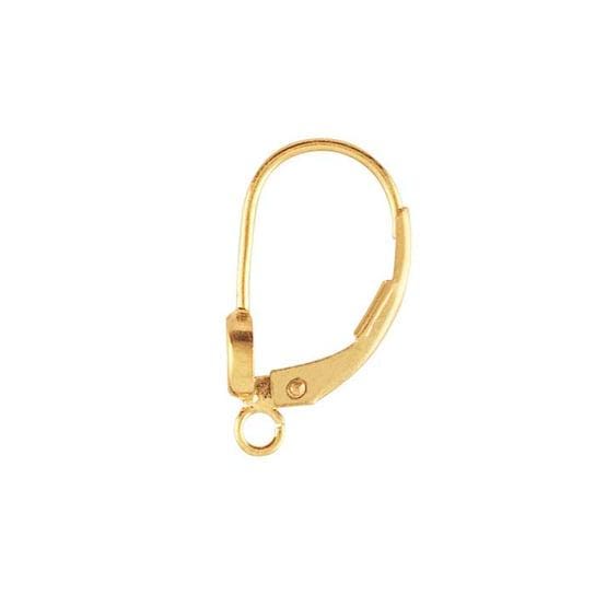 14/20 Yellow Gold-Filled Lever-Back Ear Wire with CZ Accent