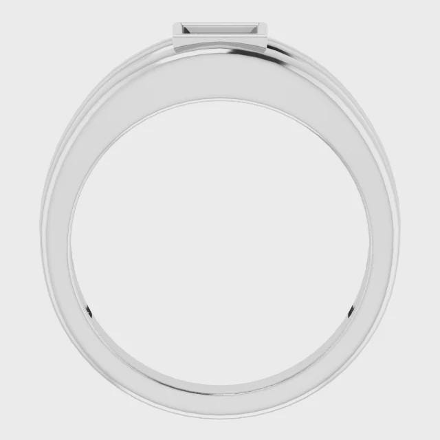 Sterling Silver 5 mm Square Ring Mounting, customizing available in metal and settings