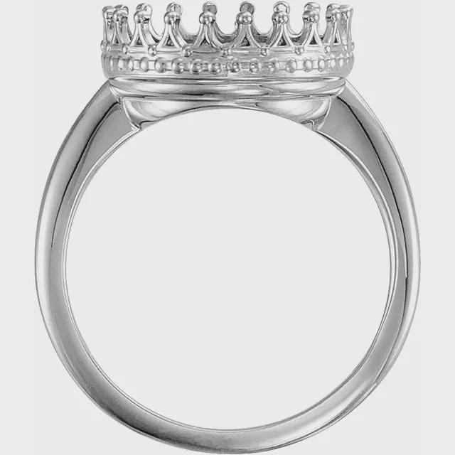 Round Cabochon Ring Mounting in Sterling Silver or 10k Gold, in 3 setting sizes available