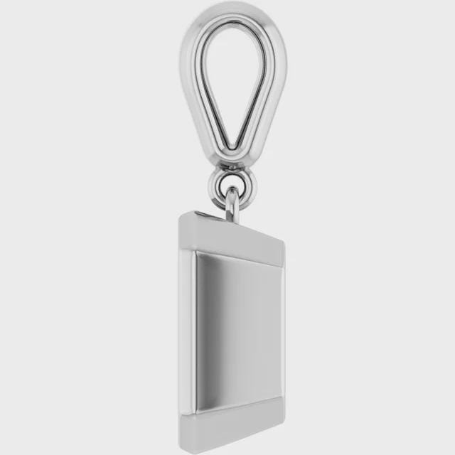 Emerald Cut Pendant Mounting, choose your size, choose Sterling Silver, 14k Gold, or 14k White Gold